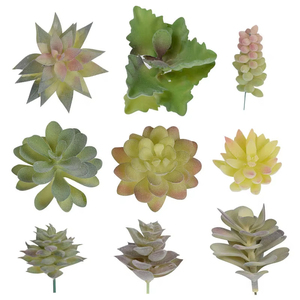 Decoración para el Hogar, Mini Plantas <span class=keywords><strong>Suculentas</strong></span> de Aloe en Maceta Gris Artificial de Alta Calidad - Product Image 1
