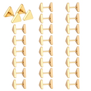 Boucles d'oreilles en acier inoxydable plaqué or 18 carats, forme d'ancre, bijoux en or - Product Image 5