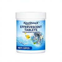 KineShineX Comprimés Effervescents pour Lave-linge Modèle 901, Lot de 12 – Nettoie, Désodorise, Élimine la Saleté, Rafraîchit et Assure une Propreté Optimale