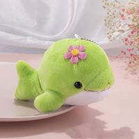 Vente en gros peluche rose dauphin porte-clés océan animaux en peluche griffe machine peluches jouets créature de la mer dauphin peluche porte-clés jouets