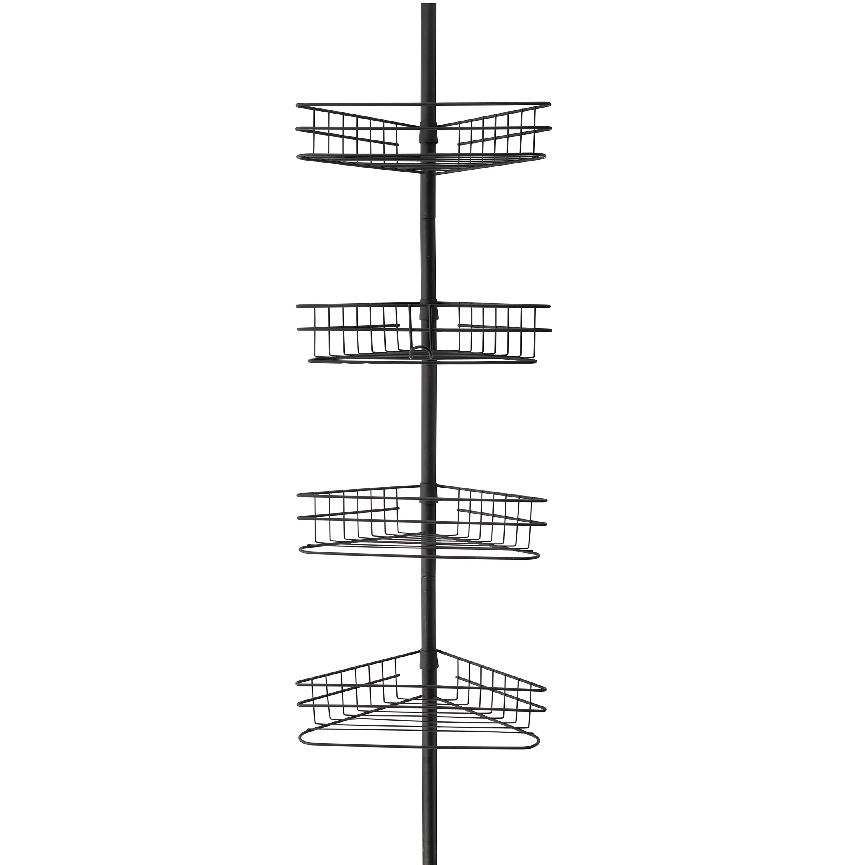 تلسكوبي دش الرف مع 4 طبقات قابلة للتوسيع حمام الحمام الجرف دش العلبة الزاوية التوتر القطب الزاوية العلبة