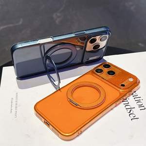 Funda protectora para iPhone 17 Pro con soporte giratorio metálico y carcasa de PC de alta transparencia, a prueba de golpes, compatible con Apple 16 y 15. - Product Image 4