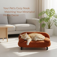 Canapé-lit de luxe moderne pour animaux de compagnie en forme de canapé, en bois massif, écologique, imperméable et résistant aux morsures, pour chats et chiens