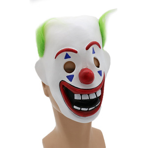 Máscara de payaso de media cara de látex, accesorio para disfraz de Halloween, talla única - Product Image 5