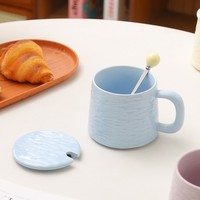 Ensemble de 2 tasses à café en céramique et marbre, haute qualité, couple personnalisé, mr et mrs, coffret cadeau avec couvercles et cuillères