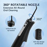 Hydropulseur dentaire électrique portable rechargeable par USB pour usage domestique et hôtelier, étanche IPX7 et 5 niveaux de pression