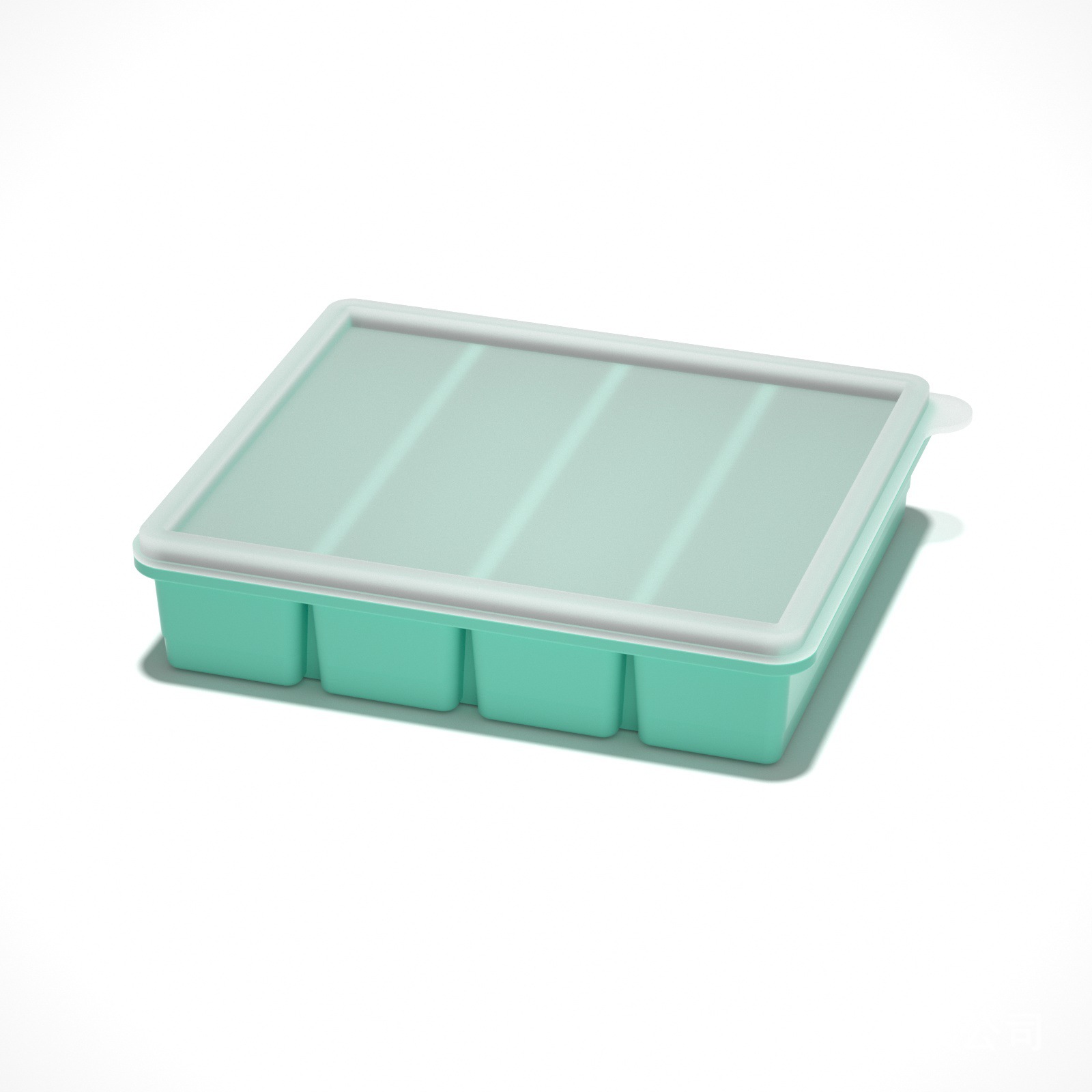 Moule à 4 bandes uniformes en silicone épais platine vert.