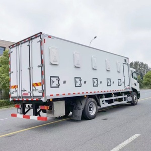 รถบรรทุกขนส่งไก่ Dongfeng 4*2 ยอดขายดีจากจีน รถบรรทุกขนส่งสัตว์ปีกขนาดเล็กแบบใหม่ รถบรรทุกไก่ตู้เย็น ดีเซล เบนซิน - Product Image 6