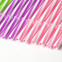 Pailles à boire jetables en PLA 100P sans plastique, à base de maïs, biodégradables, compostables, sans BPA, durables, pour les fêtes