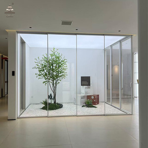 Portes coulissantes <span class=keywords><strong>en</strong></span> <span class=keywords><strong>verre</strong></span> <span class=keywords><strong>opaque</strong></span> ZEYI, portes coulissantes architecturales pour bord de piscine, portes coulissantes sans rail, système de portes coulissantes Ultra pour l'intérieur - Product Image 2