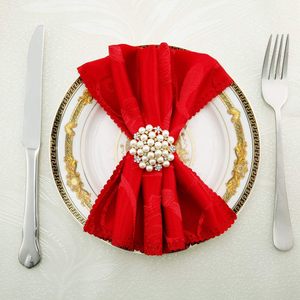 Einweg- und Wiederverwendbare Serviettenringe aus Kunststoff mit Diamant-, Perlen- und Blumenmotiven in Wunschfarben für Restaurants und den Heimgebrauch - Product Image 6