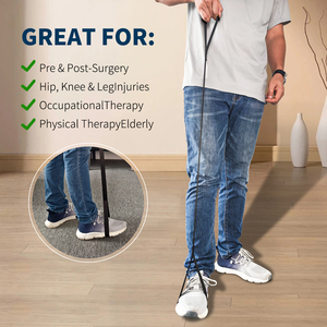 Lève-jambes en plastique de 46 pouces avec sangle et poignée en EVA pour adultes, aide au remplacement de la hanche et à la mobilité limitée - Portable - Product Image 6