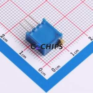 Resistencia Ajustable/Potenciómetro 3296W-1-103LF, Componente de Orificio Pasante (THT)-3P, 9.5x4.9mm, Resistencia de 10kOhm, 10%, 500mW, 250ppm ℃ - Product Image 2