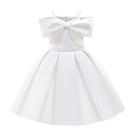 Robe de princesse plissée pour enfant, robe de princesse, robe de couleur unie, sans bretelles, nouvelle collection 2022