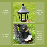 Statue d'ours en résine en gros, réaliste, artistique, peinte à la main, sculpture d'ours noir et brun pour l'intérieur, l'extérieur, le jardin, le zoo, le paysage