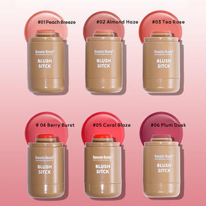 Stick de blush double usage et poudre de blush, fini mat, longue tenue, 6 couleurs pour le visage, éclaircit le teint - Product Image 3