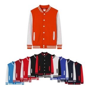 เสื้อแจ็คเก็ตวาร์ซิตี้สีแดงแบบลำลอง  โลโก้ผ้าฝ้ายเรียบง่าย สำหรับเล่นกีฬา - Product Image 2