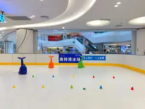 Portable Artificial Mobile Self Lubricating Ice Rink Dasher Board Synthetic Ice Skating