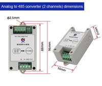 Módulo de Entrada Analógica de 0-5V 0-10V 4-20mA a Salida RS485, Convertidor de Señal de Entrada Analógica a 485