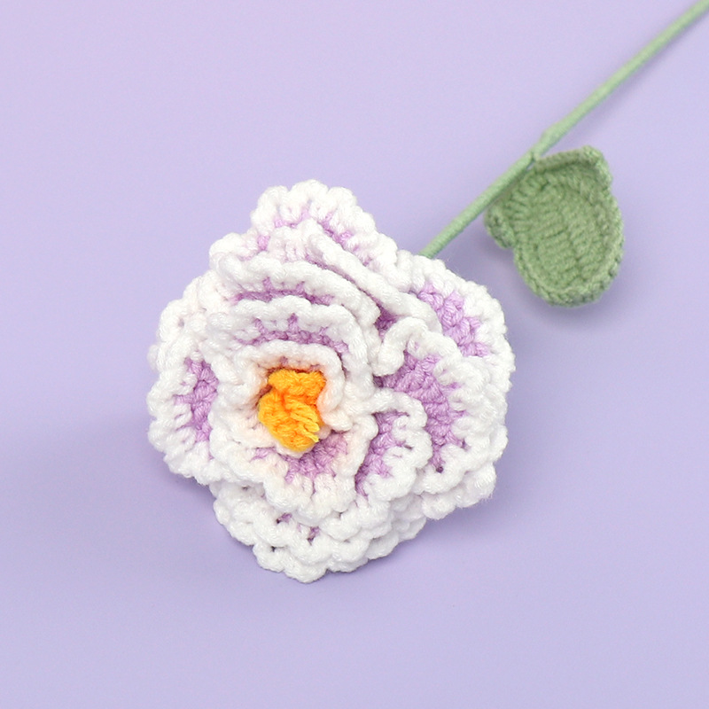 Finished peony branch-purple