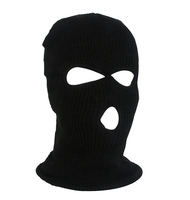 Masque de visage complet à 3 trous, casquette d'hiver, cagoule, casque de moto