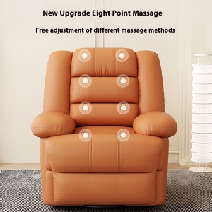 Ghế thư giãn đa năng có chức năng massage, chất liệu giả da, khung gỗ, phù hợp với không gian phòng khách, kiểu dáng đơn giản, thoải mái. - Product Image 2