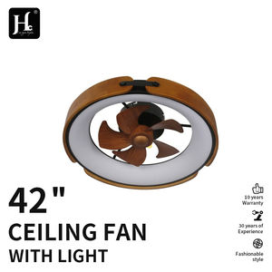 Ventilateur de plafond moderne 110V avec finition en bois, ultra silencieux, montage encastré pour chambre à coucher, salle à manger, salon - Product Image 3