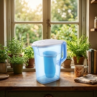 Carafe filtrante à eau avec affichage numérique, purificateur d'eau écologique certifié NSF, bouilloire filtrante ionisante pour la cuisine
