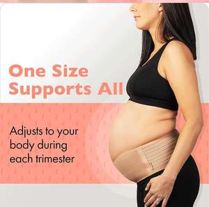 श्रोणि कमर और पीठ के निचले हिस्से के लिए समायोज्य और सांस लेने योग्य गर्भावस्था काले मातृत्व समर्थन बेल्ट - Product Image 5