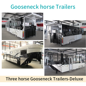 Factory Supply Horse Carriage <b>Trailer</b> 4 Horses Australia Gooseneck Float Gooseneck Float for Sale <b>Trailers</b> - Product Image 5