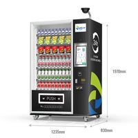 Distributeur automatique tactile combiné avec fonction SDK pour boissons en bouteille et snacks - Gestion basée sur le cloud pour centres commerciaux