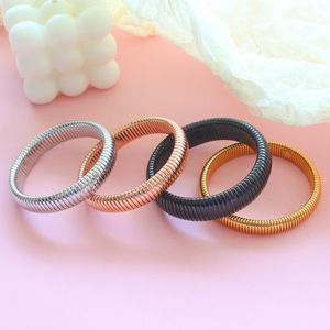 Muslimplain ring bracciale in acciaio inossidabile advanced sense wide elastic stacked wholesale - Product Image 4