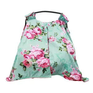 Fuyu In Stock Capa de guarda-sol para bebês, capa de carrinho de bebê com estampa floral em cores duplas