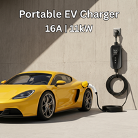 Cargador Portátil para Vehículos Eléctricos GDON GBT para el Hogar, CA de 16 Amperios, Estación de Carga Residencial para Autos Eléctricos con Cable de 5 m