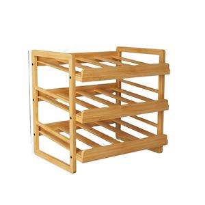 Organizador de latas de bambú, organizador de latas apilable de 3 niveles para almacenamiento de despensa, dispensador de latas - Product Image 1