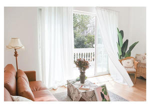 หรูหราทึบสีขาว<span class=keywords><strong>ผ้า</strong></span>โพลีเอสเตอร์ห้องนั่งเล่น<span class=keywords><strong>ผ้า</strong></span>ตาข่าย<span class=keywords><strong>ผ้า</strong></span><span class=keywords><strong>ม่าน</strong></span> - Product Image 5