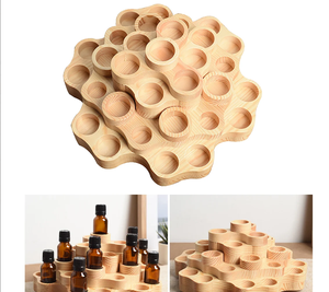Portabottiglie per olio essenziale in legno 202405 con supporto per espositore da 31 Slot per bottiglie di olio essenziale da 15ml flacone da 10ml - Product Image 3