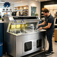 Machine à laver les chaussures semi-automatique en acier inoxydable électrique avec fonction de stérilisation nano améliorée par oxygénation