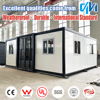 Maison conteneur préfabriquée extensible Qinghong aux normes locales, 40 pieds ou 20 pieds, 1 à 5 chambres, garantie 5 ans, design moderne, prix usine