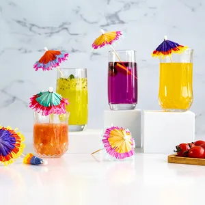 Eco Einweg Cocktail dekorative Obst Picks mit Regenschirm