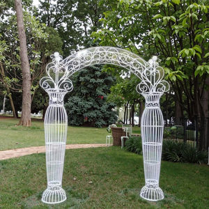 Arche de mariage en fer pour entrée de la salle pour la mariée et le marié, disponible en blanc/or/noir, fournitures pour événements - Product Image 5