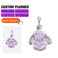 Porte-clés en peluche brodé personnalisé OEM ODM, mini chat en peluche super doux, pendentif pour sac, décoration de Noël