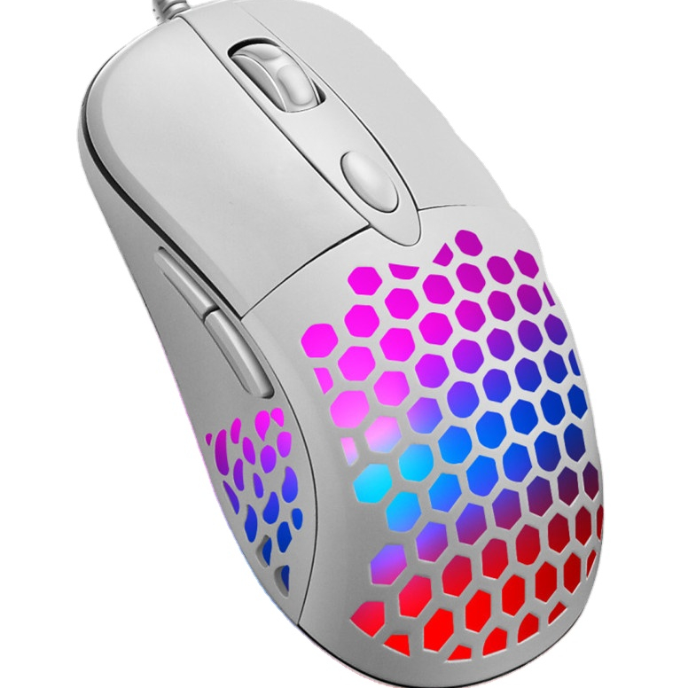 Проводная мышь PCTEKCO, компьютерная мышь с отверстиями, RGB-подсветка, USB, 6D