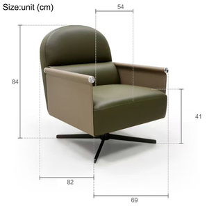 New Design Lazy Leisure <b>Chair</b> Modern Style Home Furniture Living Room Furniture <b>Single</b> Seat <b>Sofa</b> Cowhide <b>Chair</b> Customizable - Product Image 6
