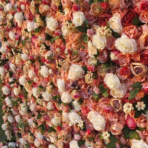 Panel de Pared de Flores Artificiales de 8 pies x 8 pies, Paneles de Pared de Rosas de Seda, Rollo de Pared de Flores para Decoración - Product Image 6