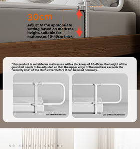Barandilla de Seguridad para Cama de Bebé Portátil, Altura Ajustable, Plegable, Sin Necesidad de Instalación, Barrera Anticaídas con Tela Transpirable - Product Image 2