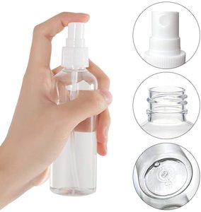 Venda quente 100ml Transparente PET redonda Perfume Garrafa Spray 3oz Travel Pocket Funil Recarregável para Cuidados Com A Pele Shampoo Uso Barato - Product Image 2