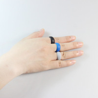 Design de mode sport anneau de doigt en Silicone Durable joint torique anneau de doigt en Silicone OEM