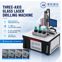 Machine de perçage laser CNC à trois axes 100W 200W 1064nm pour le verre plat, les bouteilles, les bocaux et les tubes, avec perçage de trous personnalisés