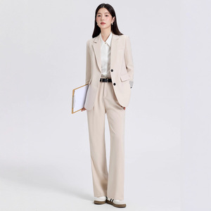 Women's <b>Black</b> Suit Set Polyester Anti-Wrinkle Formal <b>Work</b> Wear - Product Image 2
